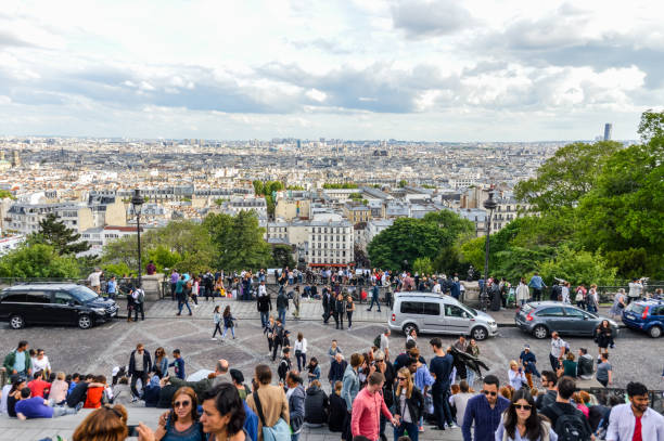 istock Aerial view of Paris from Montmarte 694529592