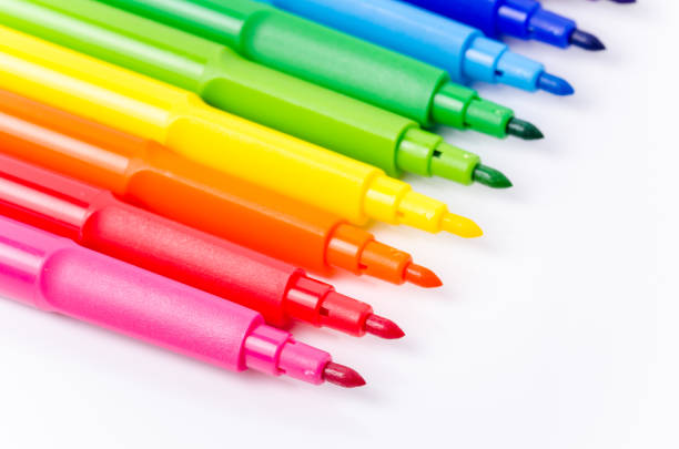 istock Row of Colourful Pens 694532470