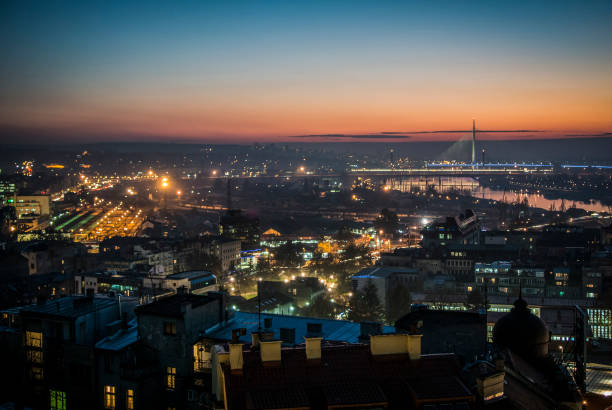 istock Evening view of Belgrade 694538428