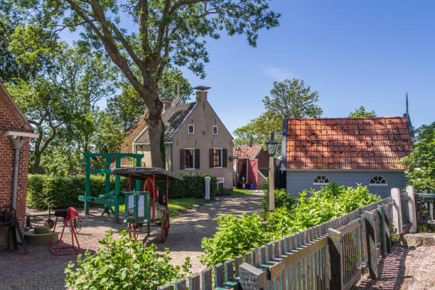 ALLINGAWIER, NETHERLANDS, June 27, 2015: Ancient Dutch village Allingawier in Friesland in the Netherlands