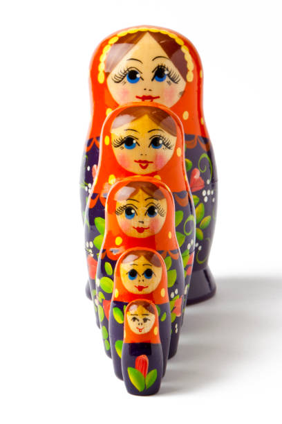 マトリョーシカ - russian nesting doll russian culture doll babushka ストックフォトと画像