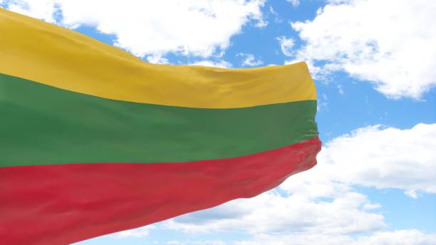 istock Waving flag of Lithuenia 694562530