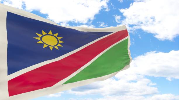 istock Waving flag of Namibia 694562578