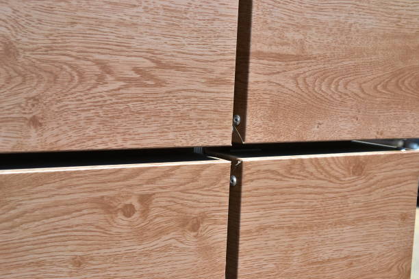 istock Panels on the column of a building 694562826