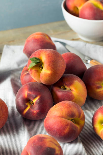 istock Raw Ripe Organic Yellow Peaches 694566182