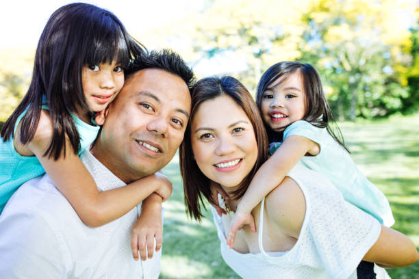 istock Happy family with two kids 694569832