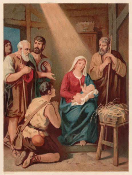 istock The Birth of Christ, chromolithograph, published in 1886 694569874