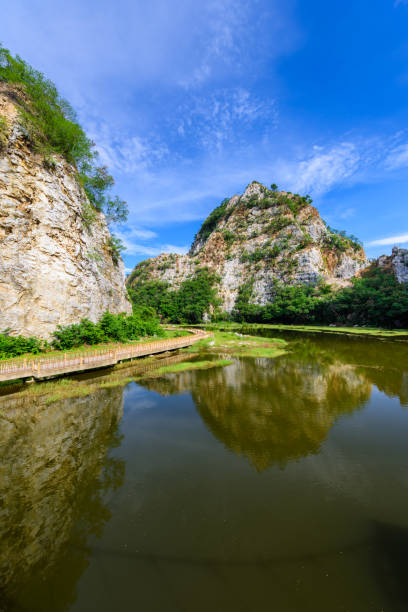 istock Khao Ngu Stone Park at Ratchabri, Thailand 694600826