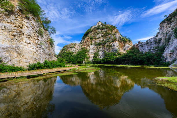istock Khao Ngu Stone Park at Ratchabri, Thailand 694600948