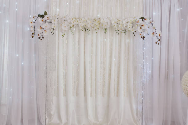 istock wedding decoration flowers wall 694616748