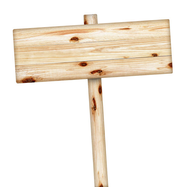 istock Wooden sign isolated on white background 694622824