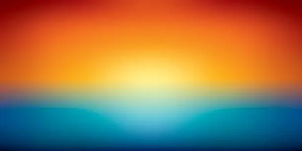 Vector illustration of Abstract vector mesh background, color gradient, orange and blu, smooth sunset, vector wallpaper