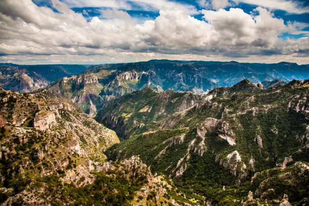 Breathtaking view of the Copper Canyon or Barrancas del Cobre in Chihuahua, Mexico.