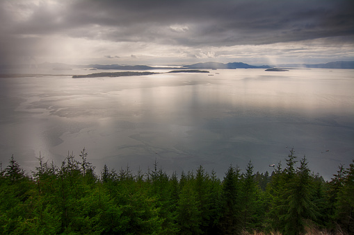 Taken From a Hang Glider Launch Point over the Puget Sound, Skagit, Washington, USA