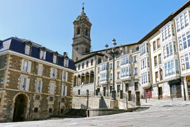 istock Beautiful square in Vitoria Gasteiz, Spain 694676360