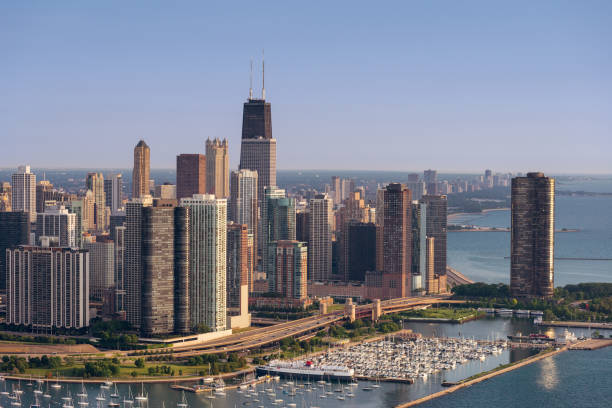 istock Lakeshore Drive Curve Chicago Aerial 694689216