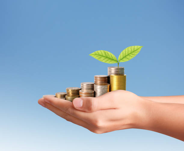 istock Hand human hand putting coin to money 694697772