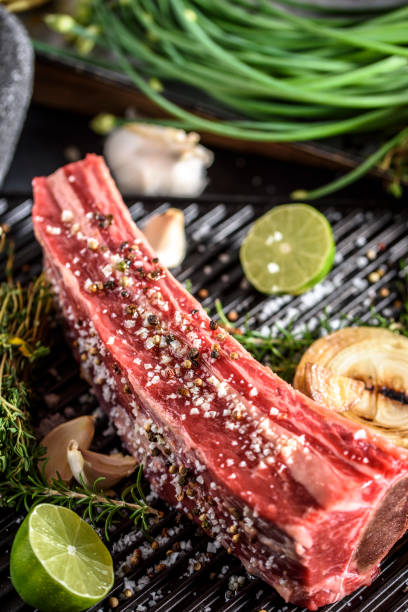 istock Raw Short Rib with Sea Salt and Pepper 694706638
