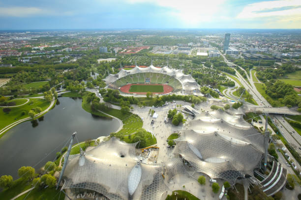 Olympic Park Munich stock photo