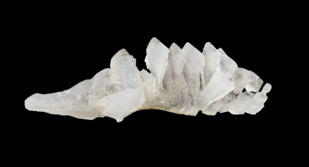 istock Mineral of Salammoniac on a black 694713372