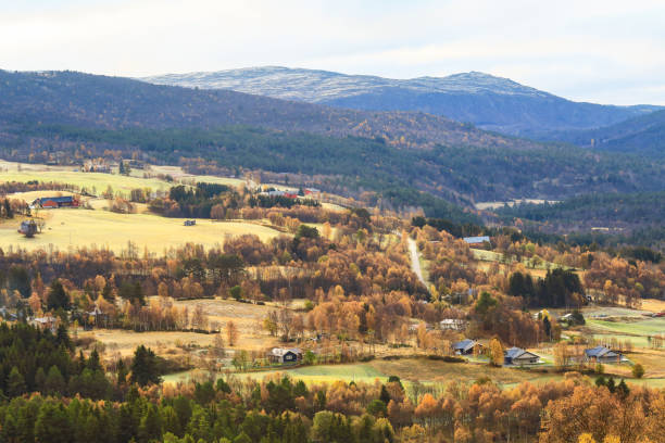 istock Aerial view of Kvikne, Norway 694722206