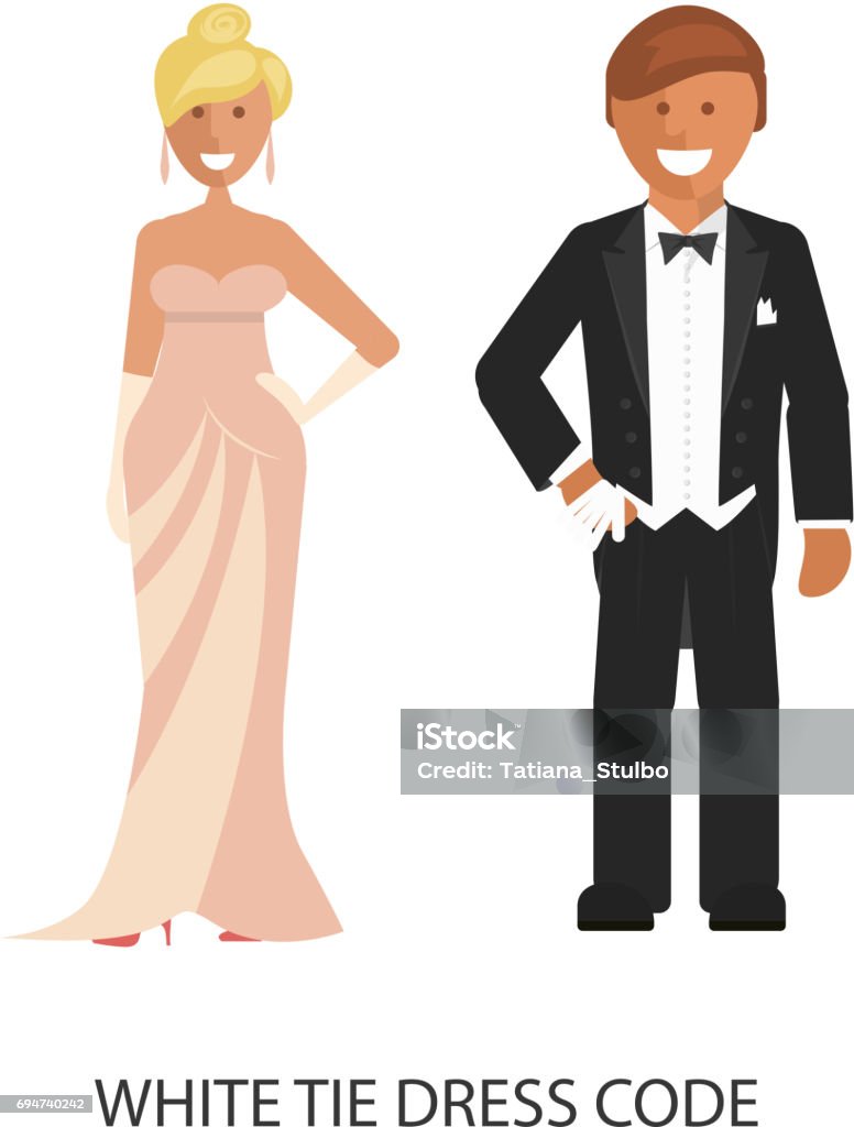 White Tie Dress Code Stock Illustration - Download Image Now ...