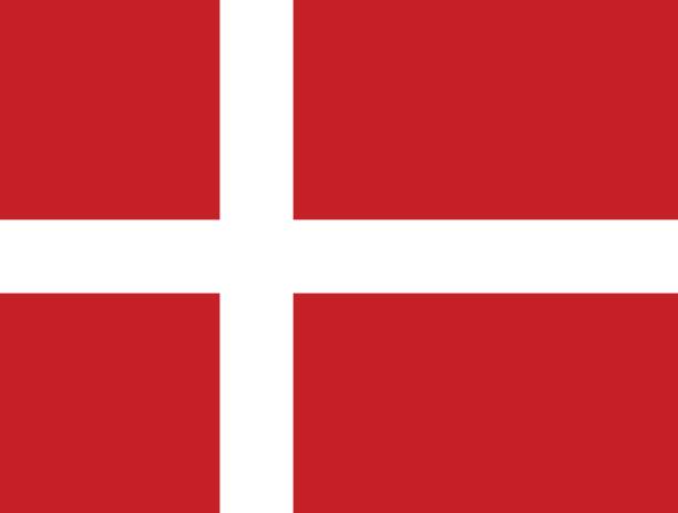 ilustrações de stock, clip art, desenhos animados e ícones de danish flag, flat layout, vector illustration - danish flag