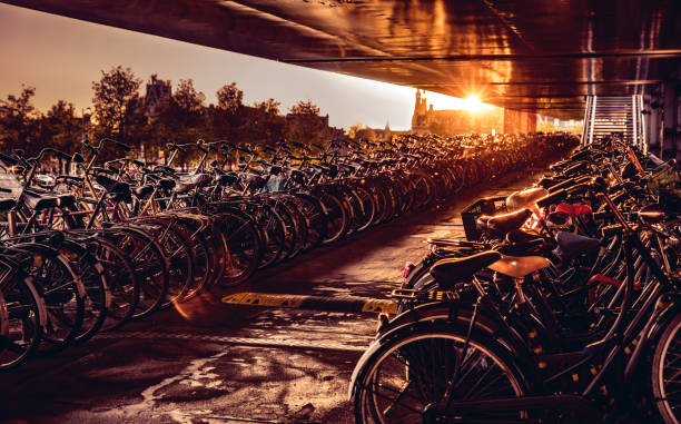 istock Amsterdam bicycle parking at Central Railway Station 694745028