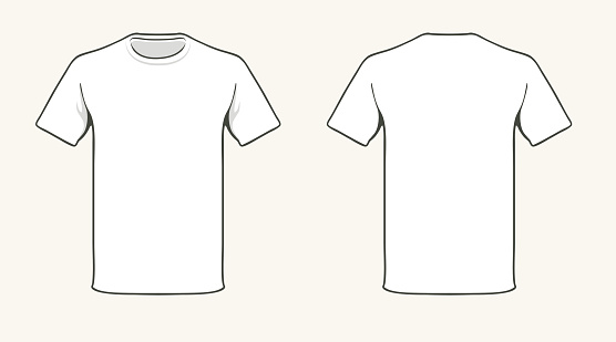 Tshirt Template Stock Illustration - Download Image Now - T-Shirt ...
