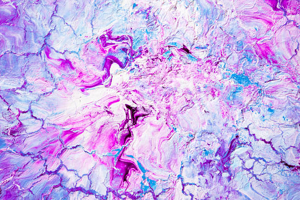 istock Purple and blue hand painted background. 694763900