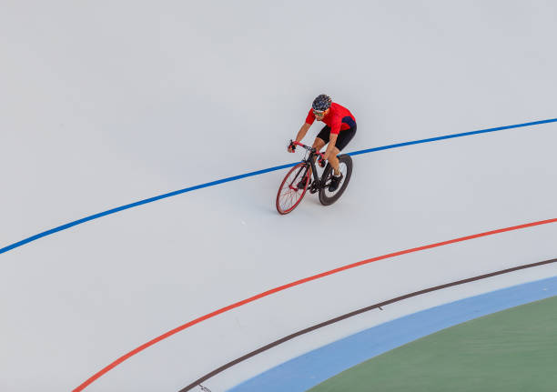 istock Bicyclist on cycle track outdoor 694764406