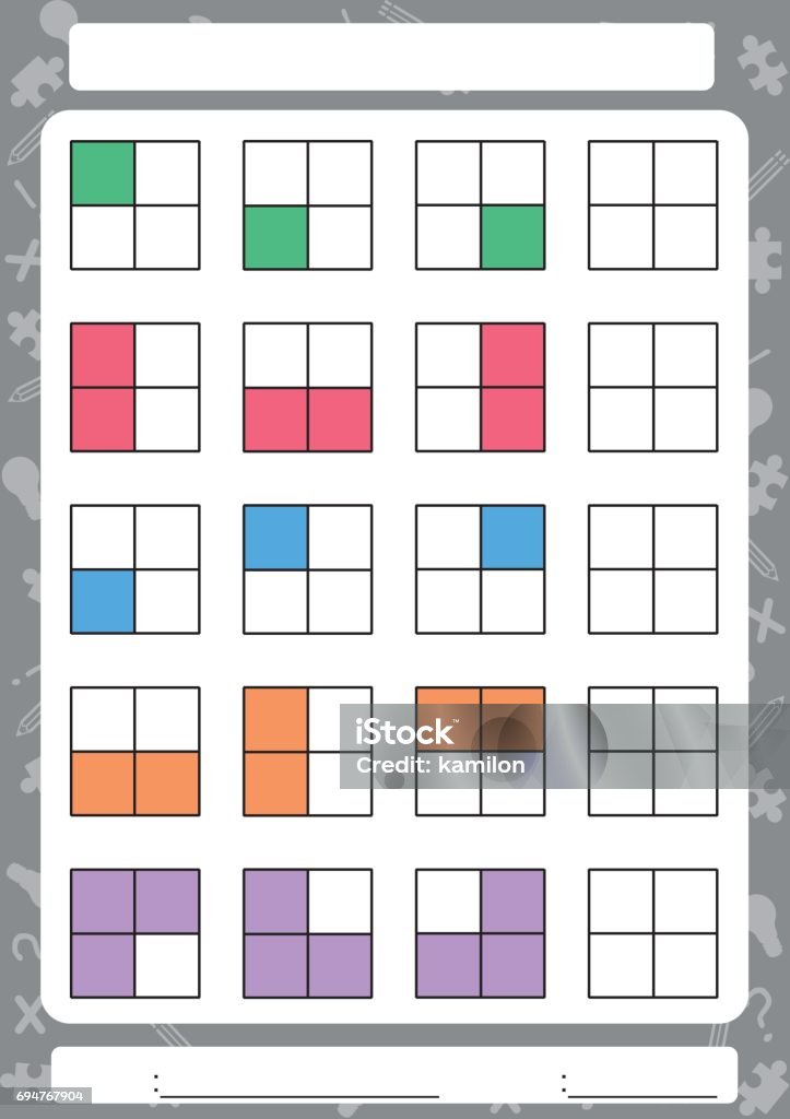 Complete Next Pattern Complete The Next Pattern Worksheet For Children Stock Illustration ...