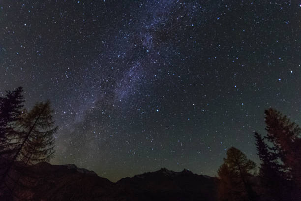 istock Milky way from the mountains 694768612