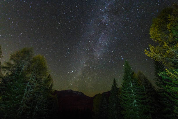 istock Milky way from the mountains 694768616