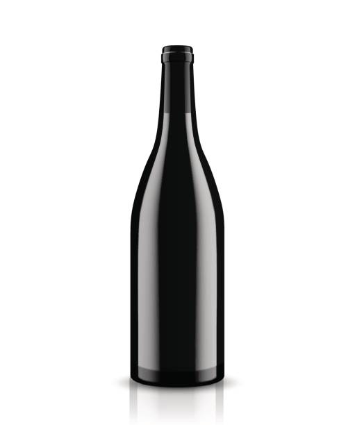 ilustrações de stock, clip art, desenhos animados e ícones de mockup wine bottle. vector design. - red wine