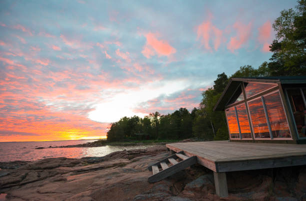 istock Beach summer house terrace sunset 694772214