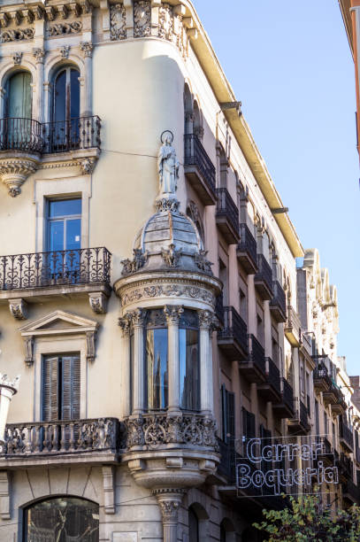 istock Historic Buildings in Barcelona on la Rambla 694774872