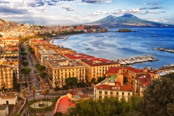 The bay of Naples stock photo