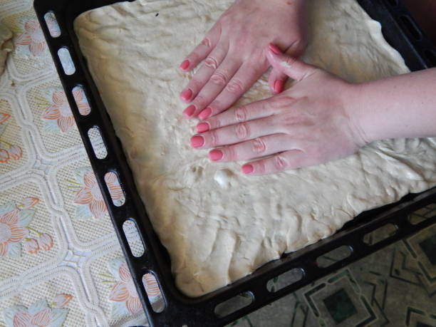 istock Cooking pizza step-by-step recipe with ingredients 694788214