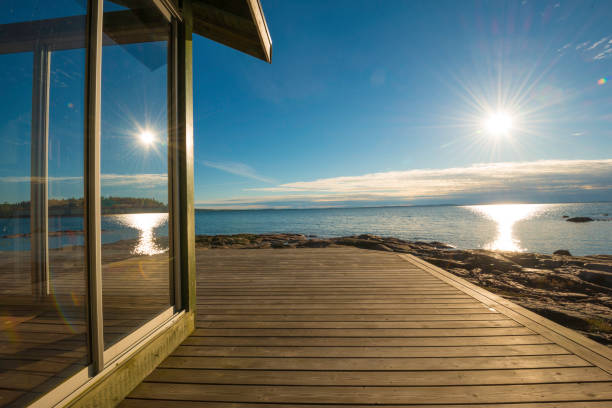 istock Summer terrace at seaside cottage 694795462