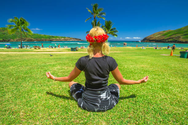 istock Yoga meditation in Hawaii 694795892