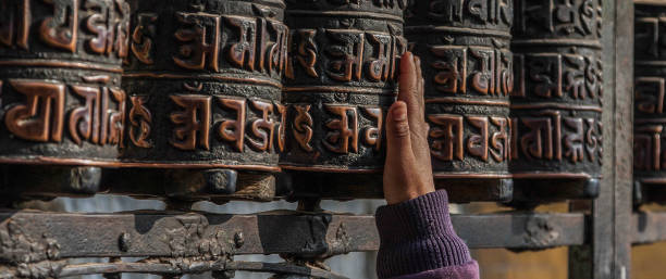 istock Buddhist Prayer Wheels, Kathmandu, Nepal 694796106