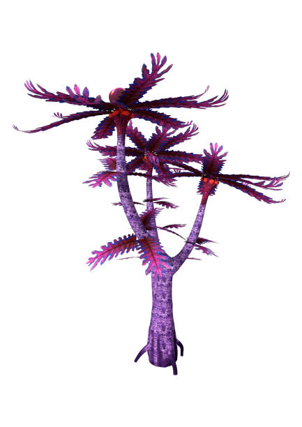 3D Rendering Fantasy Alien Plant on White