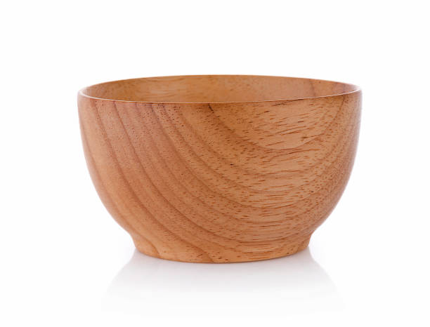 istock wooden bowl isolated on white background 694805512