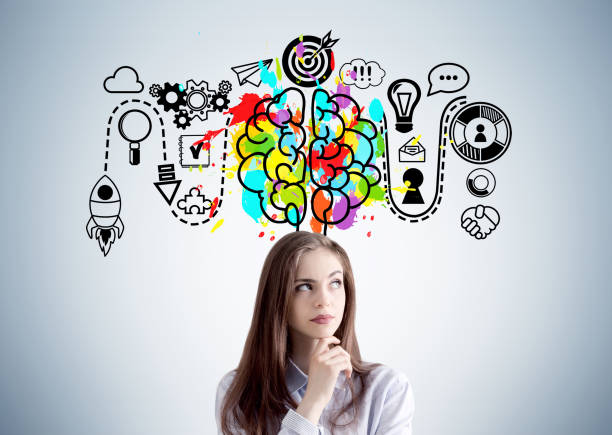 istock Pensive woman and satart up idea 694808338