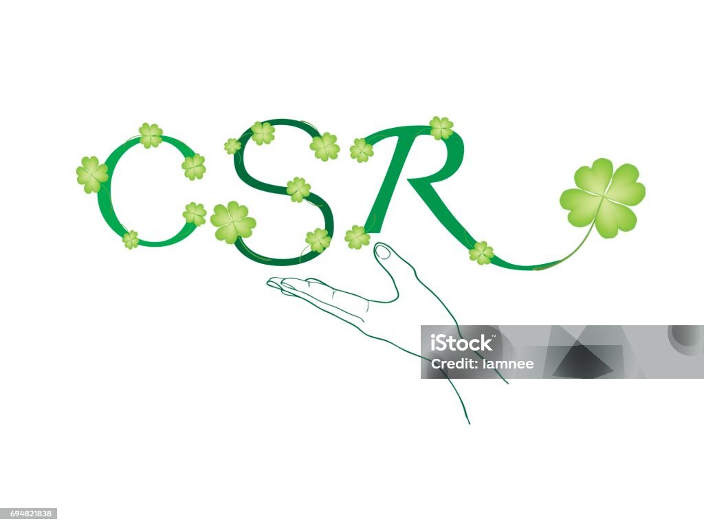 Csr Hand Hand Holding Green Leaves With Corporate Social Responsibility Concepts ...
