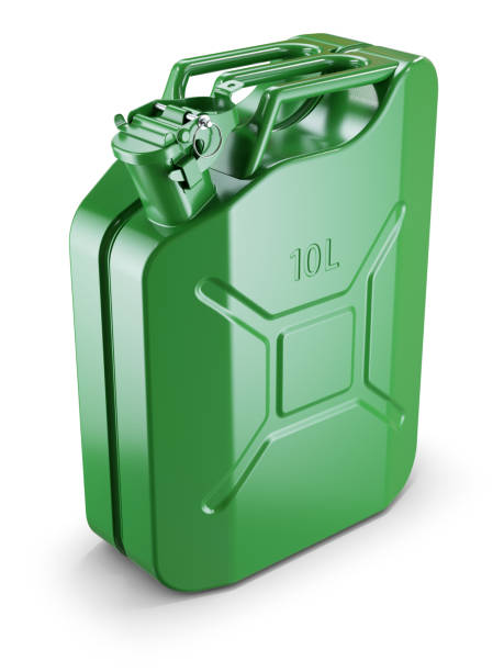 istock Green metal jerry can 694822756