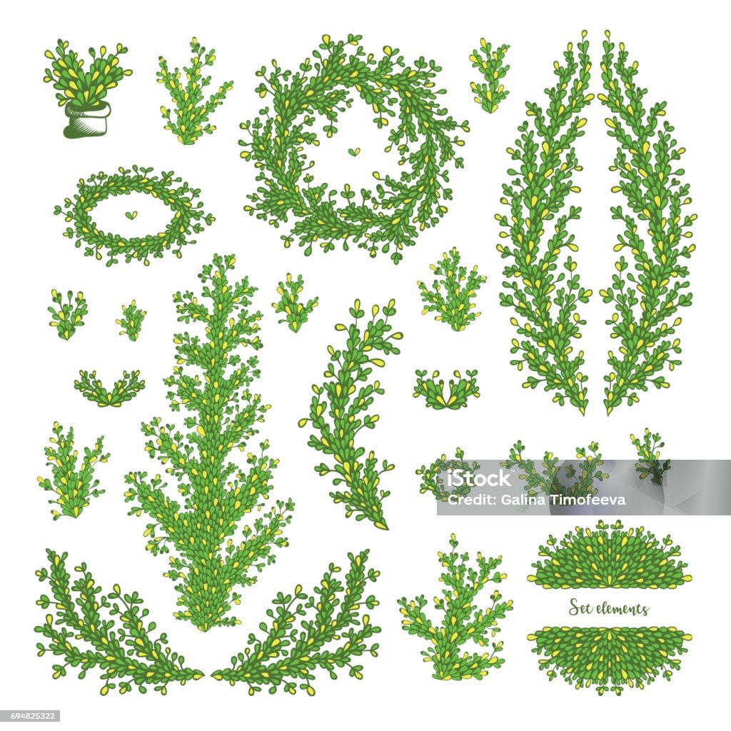 Frame Ranting Daun Seperangkat Ranting Vektor Dan Cabang Yang Digambar Dengan Daun ...