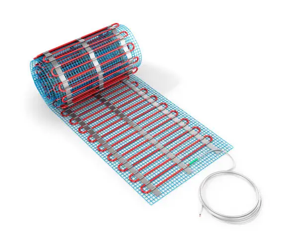 Photo of Heating mat on a white background. 3D illustration