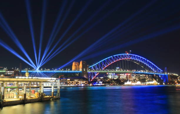 istock Harbour bridge Sydney harbour cityscape Sydney Australia 694828894